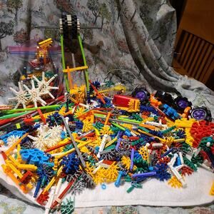 K'nex Lot With Motors + 4lbs Of Assorted Pieces. Huge